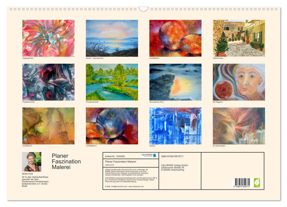 Planer Faszination Malerei (CALVENDO Wandkalender 2014)