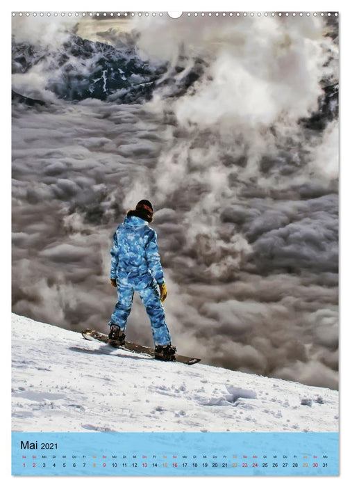 Endlich wieder Snowboarden (CALVENDO Wandkalender 2021)