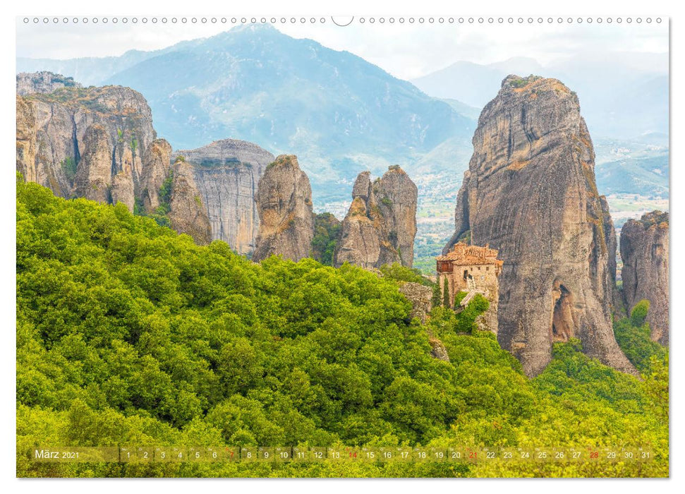 Meteora, die schwebenden Klöster Griechenlands (CALVENDO Premium Wandkalender 2021)