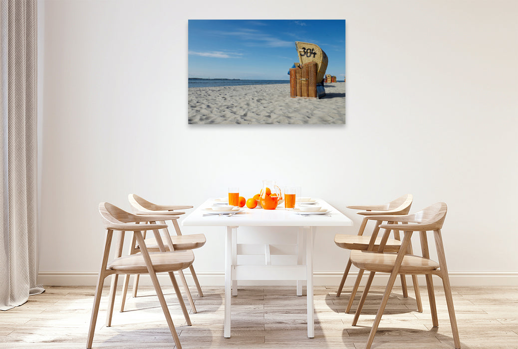 Premium textile canvas Premium textile canvas 120 cm x 80 cm landscape beach chair - Impression 