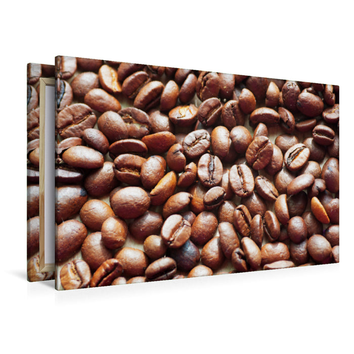 Premium textile canvas Premium textile canvas 120 cm x 80 cm landscape coffee beans 