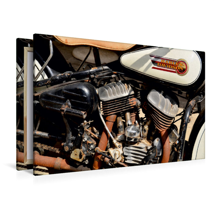 Premium Textil-Leinwand Premium Textil-Leinwand 120 cm x 80 cm quer Ein Motiv aus dem Kalender Harley Davidson WLA 750