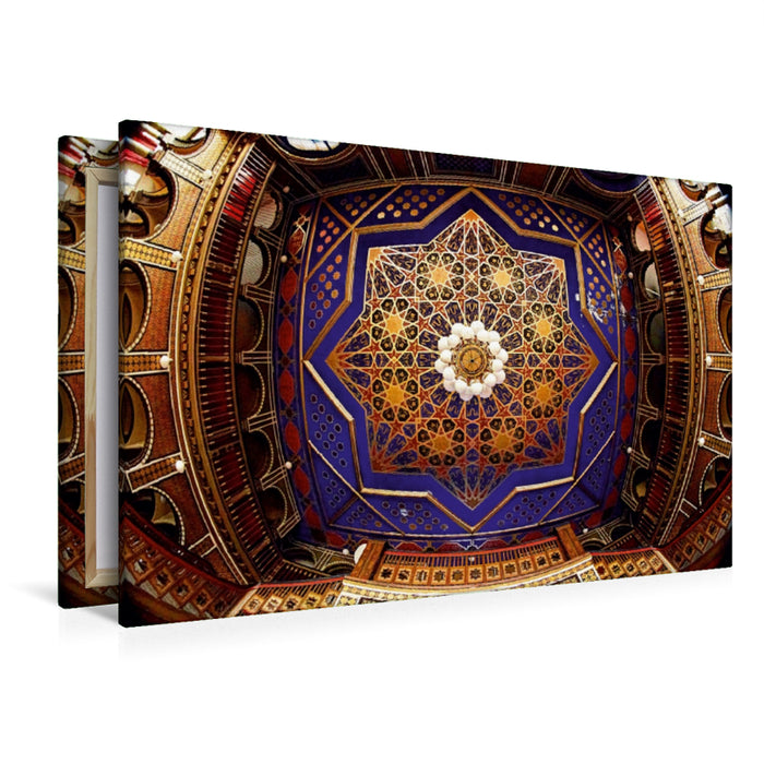 Premium Textil-Leinwand Premium Textil-Leinwand 120 cm x 80 cm quer Decke der orientalischen Sauna