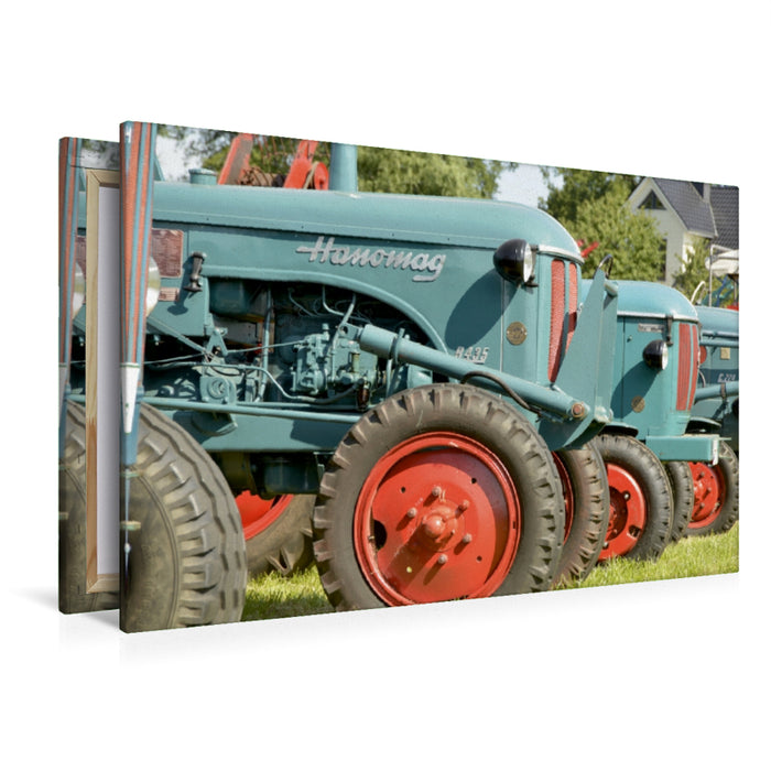 Toile textile premium Toile textile premium 120 cm x 80 cm paysage Tracteur Vintage Hanomag 