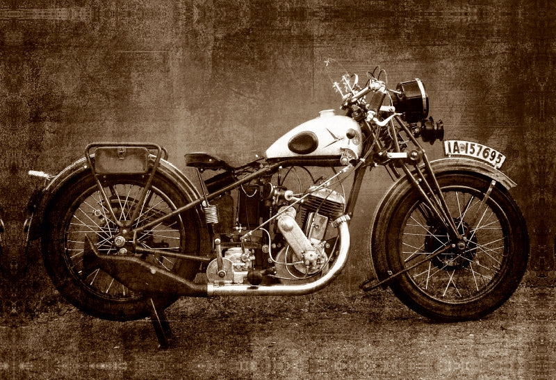 Premium Textil-Leinwand Premium Textil-Leinwand 75 cm x 50 cm quer Ein Motiv aus dem Kalender Motorrad Oldtimer