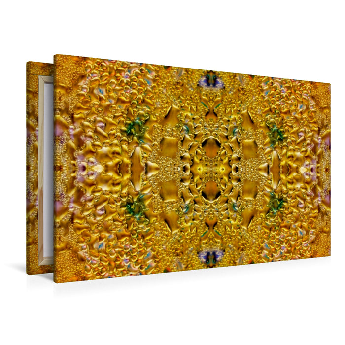 Premium Textil-Leinwand Premium Textil-Leinwand 120 cm x 80 cm quer Die Titan-Gold