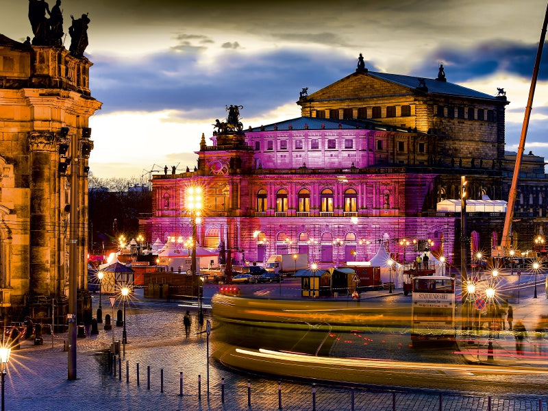 Vorbereitungen auf dem Theaterplatz für den Semperoperball - CALVENDO Foto-Puzzle - calvendoverlag 29.99