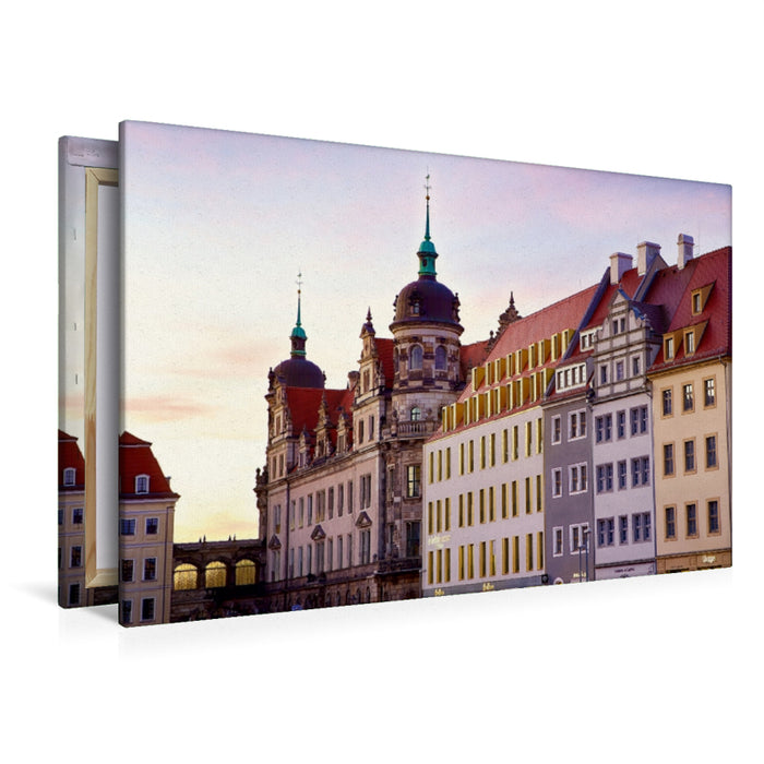 Toile textile haut de gamme Toile textile haut de gamme 120 cm x 80 cm paysage Le palais résidentiel de Dresde 