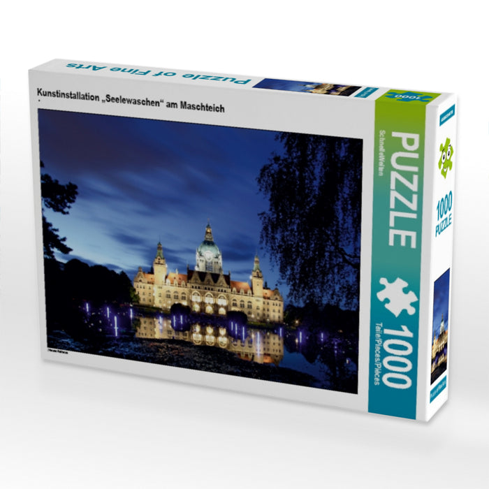 Kunstinstallation „Seelewaschen“ am Maschteich - CALVENDO Foto-Puzzle - calvendoverlag 29.99