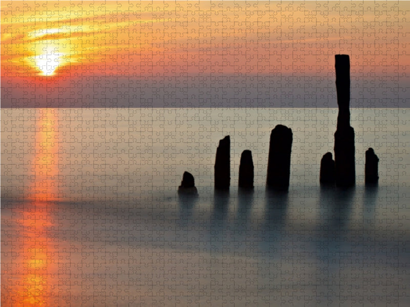 Sonnenuntergang an der Ostseeküste - CALVENDO Foto-Puzzle - calvendoverlag 29.99