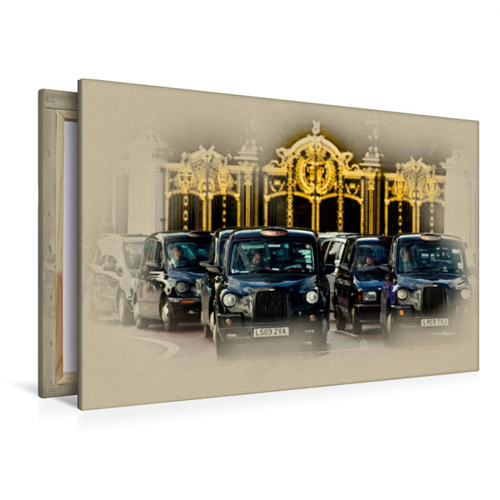 Premium Textil-Leinwand Premium Textil-Leinwand 120 cm x 80 cm quer London Taxi