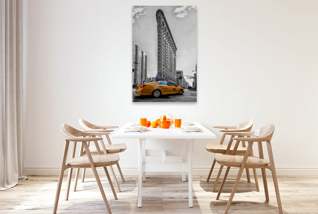 Premium Textil-Leinwand Premium Textil-Leinwand 80 cm x 120 cm  hoch New York - Flatiron Building