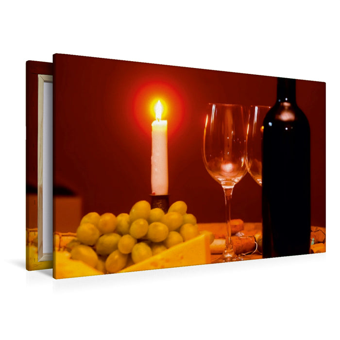 Premium Textil-Leinwand Premium Textil-Leinwand 120 cm x 80 cm quer Ein Motiv aus dem Kalender LE WEIN