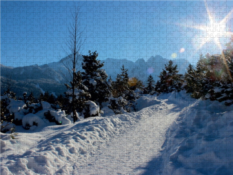 Kramerplateauweg in Garmisch-Partenkirchen - CALVENDO Foto-Puzzle - calvendoverlag 29.99