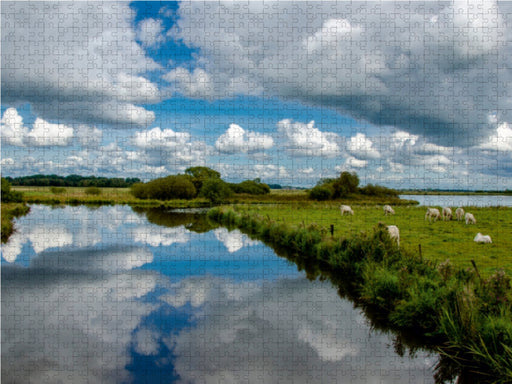 Naturlandschaft an der Hamme in Worpswede - CALVENDO Foto-Puzzle - calvendoverlag 29.99