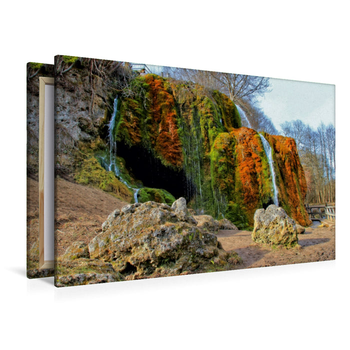 Toile textile premium Toile textile premium 120 cm x 80 cm paysage cascades de Nohner 