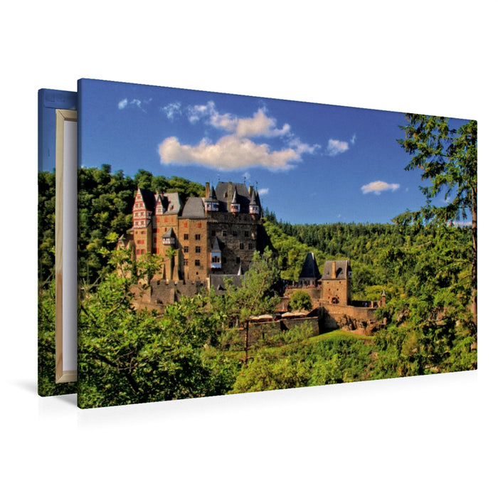 Toile textile haut de gamme Toile textile haut de gamme 120 cm x 80 cm paysage Burg Eltz 