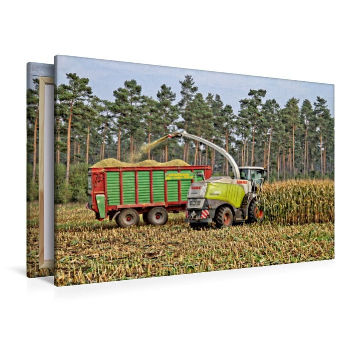 Toile textile premium Toile textile premium 120 cm x 80 cm paysage Récolte de maïs 