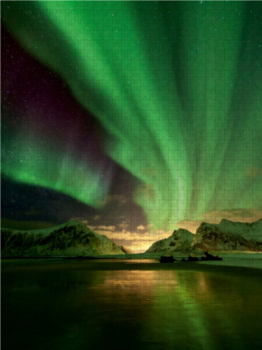 Nordlicht auf den Lofoten - CALVENDO Foto-Puzzle - calvendoverlag 34.99