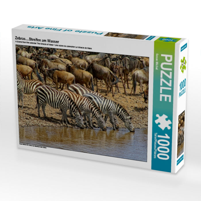 Zebras....Streifen am Wasser - CALVENDO Foto-Puzzle - calvendoverlag 30.99