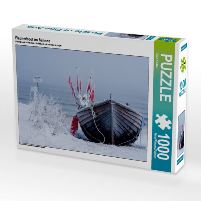 Fischerboot im Schnee - CALVENDO Foto-Puzzle - calvendoverlag 29.99