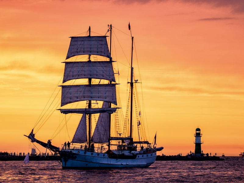 Windjammer auf der Ostsee im Abendlicht - CALVENDO Foto-Puzzle - calvendoverlag 29.99