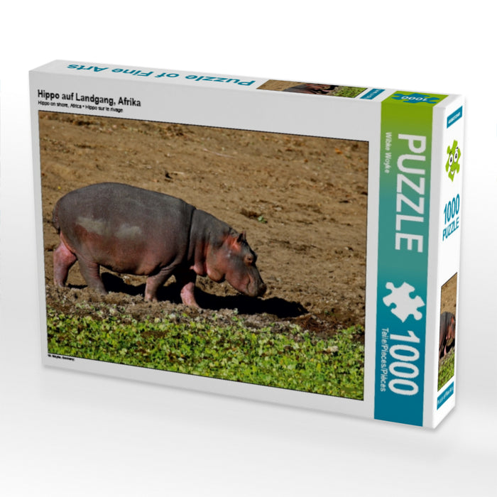 Hippo auf Landgang, Afrika - CALVENDO Foto-Puzzle - calvendoverlag 29.99