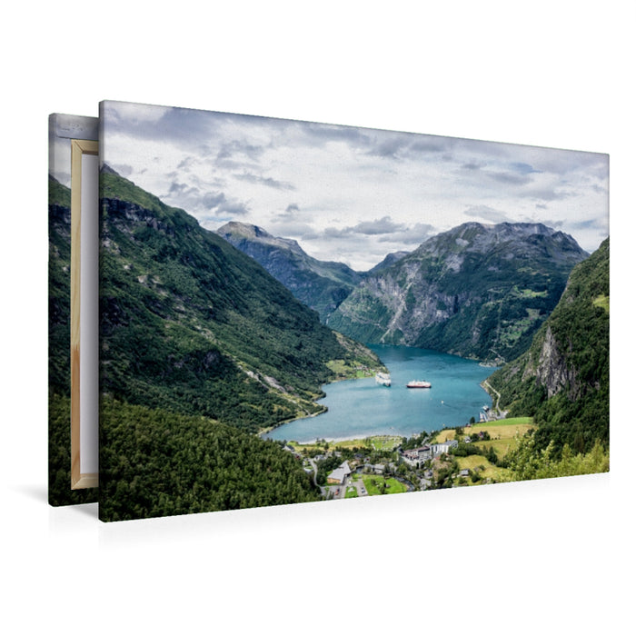 Premium Textil-Leinwand Premium Textil-Leinwand 120 cm x 80 cm quer Ein Motiv aus dem Kalender Norwegen - Unterwegs im Land der Berge, Trolle und Fjorde