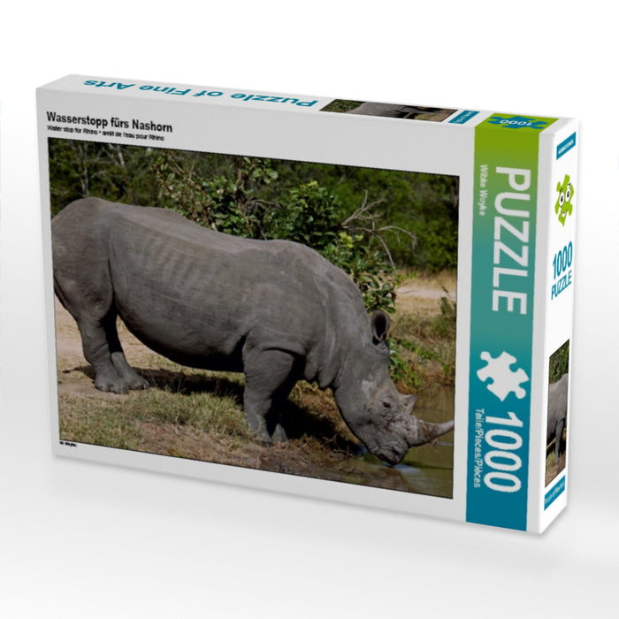 Wasserstopp fürs Nashorn - CALVENDO Foto-Puzzle - calvendoverlag 29.99