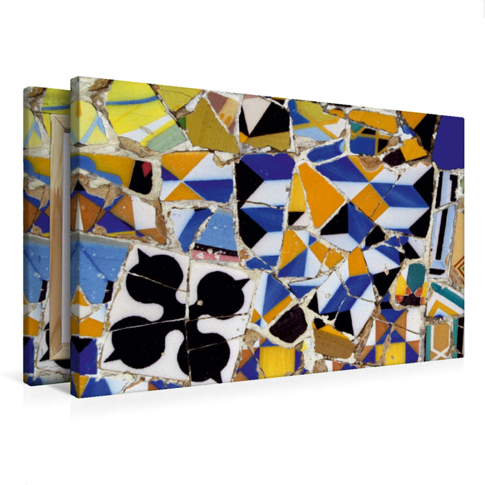 Premium Textil-Leinwand Premium Textil-Leinwand 75 cm x 50 cm quer Mosaiken, Barcelona