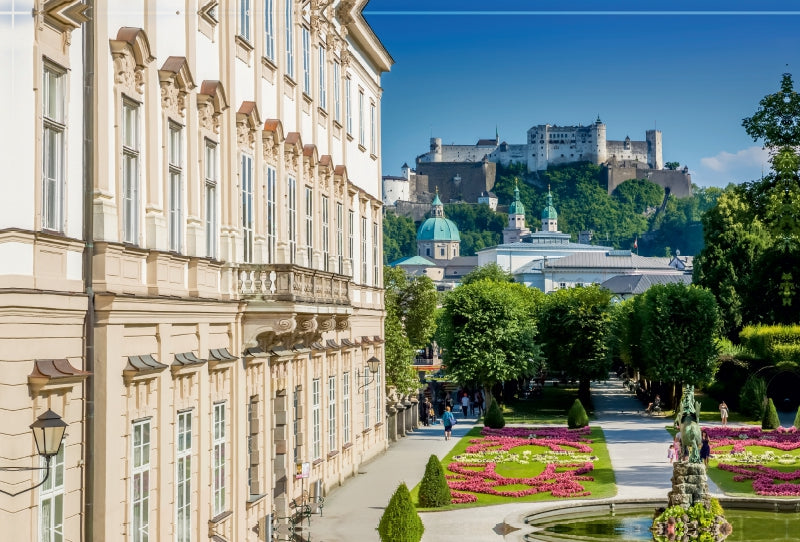 Premium Textil-Leinwand Premium Textil-Leinwand 120 cm x 80 cm quer SALZBURG Herrlicher Blick auf die Festung Hohensalzburg