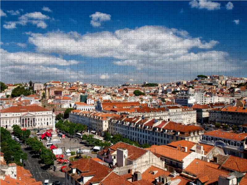 Lissabon - Blick über den Rossio - CALVENDO Foto-Puzzle - calvendoverlag 29.99