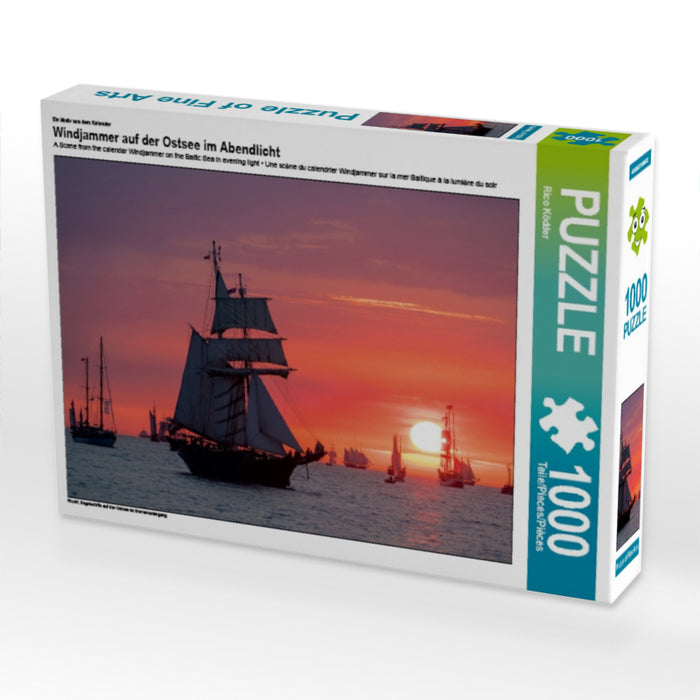 Windjammer auf der Ostsee im Abendlicht - CALVENDO Foto-Puzzle - calvendoverlag 29.99