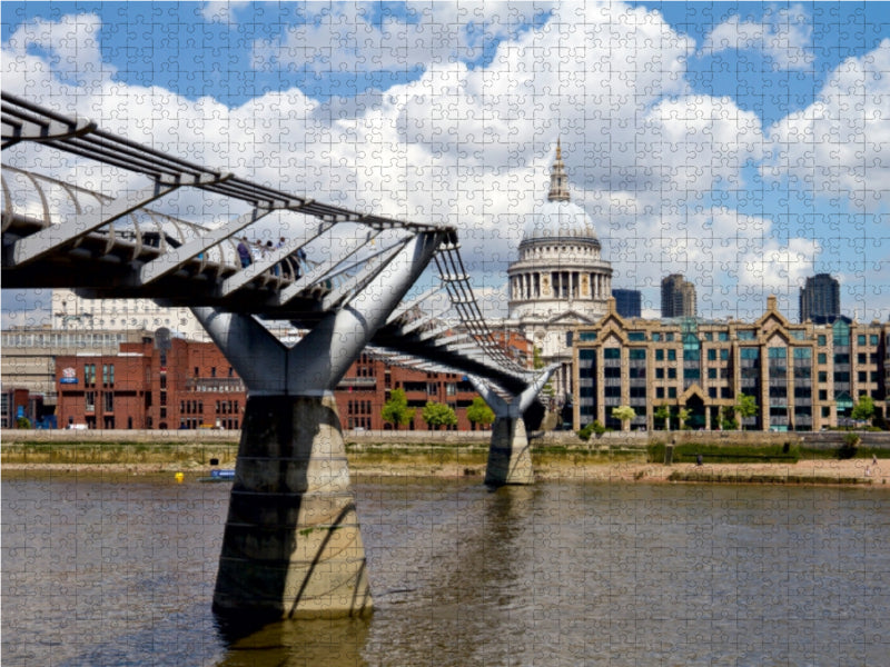 Millennium Bridge und St Paul’s Cathedral - CALVENDO Foto-Puzzle - calvendoverlag 29.99