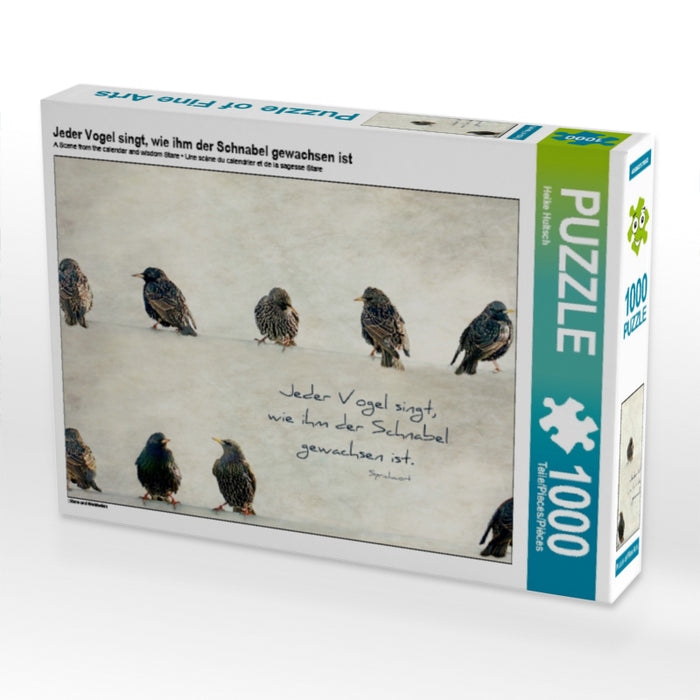 Jeder Vogel singt, wie ihm der Schnabel gewachsen ist - CALVENDO Foto-Puzzle - calvendoverlag 29.99