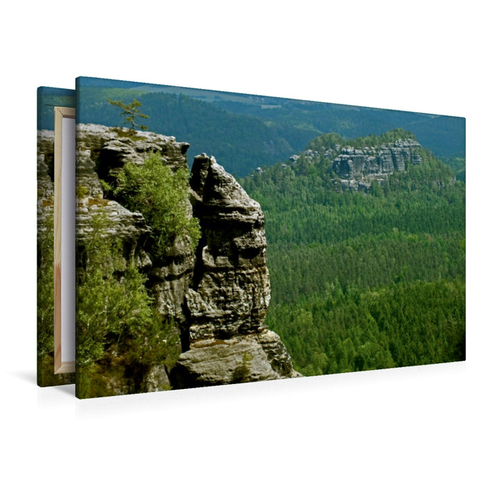 Premium Textil-Leinwand Premium Textil-Leinwand 120 cm x 80 cm quer Blick zum hinteren Raubschloss