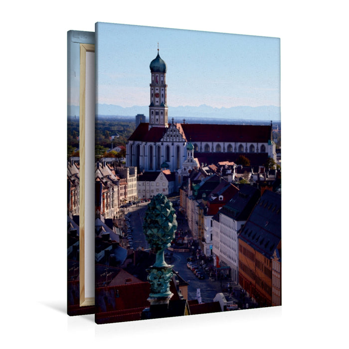 Toile textile haut de gamme Toile textile haut de gamme 80 cm x 120 cm de haut Basilique Saint-Ulrich et Afra, Augsbourg, Allemagne 