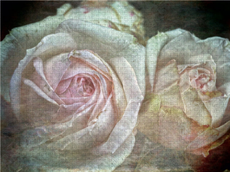 Romantische Rosen - Shabby Chic Style - CALVENDO Foto-Puzzle - calvendoverlag 29.99