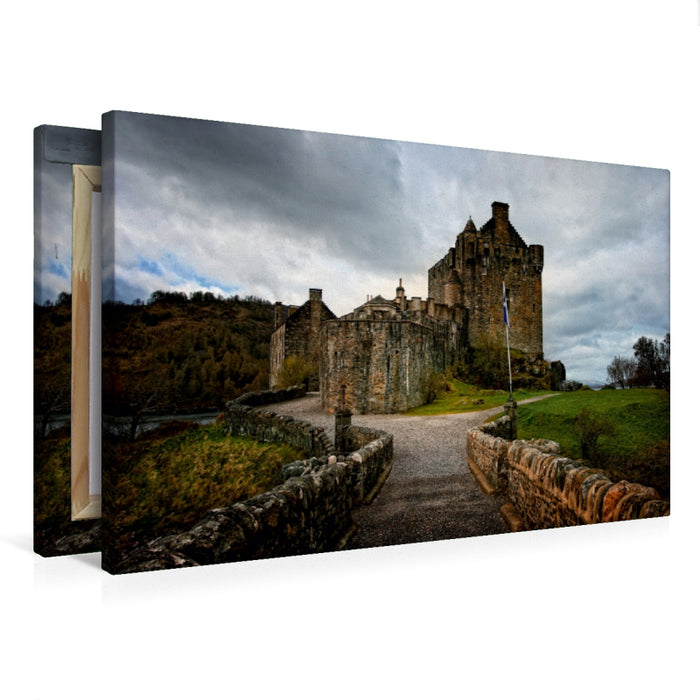 Premium Textil-Leinwand Premium Textil-Leinwand 75 cm x 50 cm quer Eilean Donan Castle, Schottland