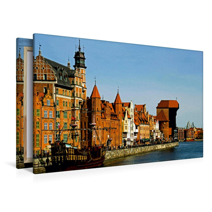 Toile textile haut de gamme Toile textile haut de gamme 120 cm x 80 cm de large Un motif du calendrier de Gdansk - une beauté historique 