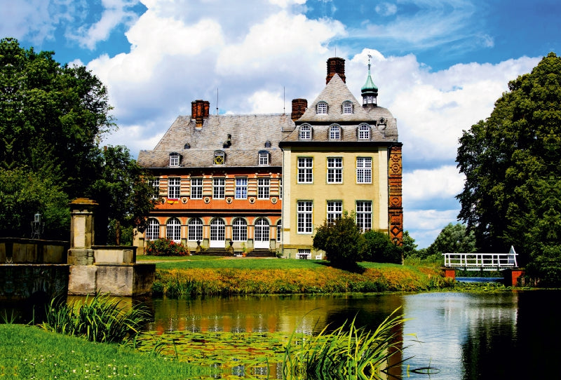Premium Textil-Leinwand Premium Textil-Leinwand 120 cm x 80 cm quer Schloss Hovestadt - die heutige Wasserburg mit Hauptschloss wurde 1563-1572 erbaut.