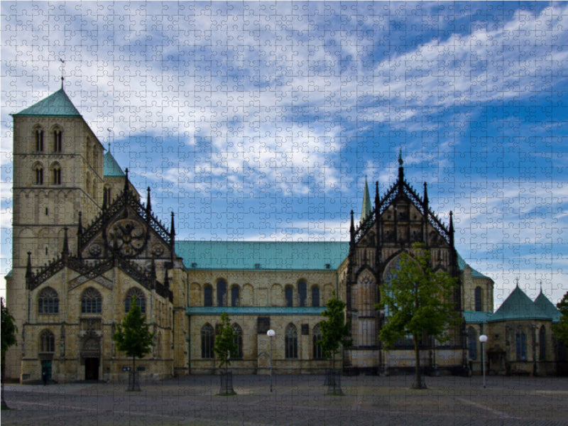Der St. Paulus-Dom ist in seiner heutigen Gestalt ein Werk des 13. Jahrhunderts. - CALVENDO Foto-Puzzle - calvendoverlag 29.99