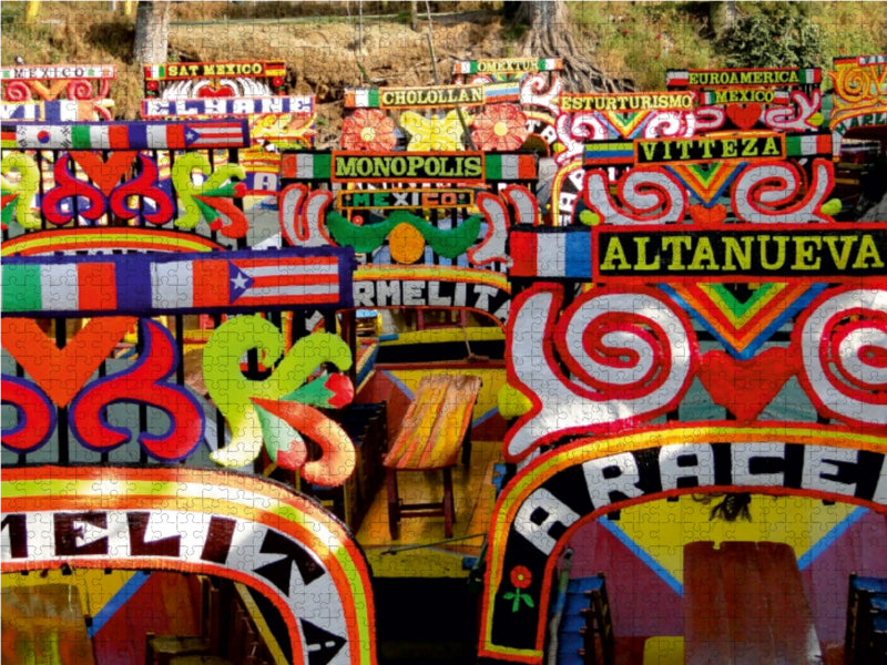 Schwimmende Gärten in Xochimilco - CALVENDO Foto-Puzzle - calvendoverlag 29.99