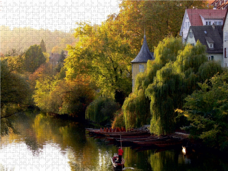 Tübingen, Hölderlinturm und Stocherkähne - CALVENDO Foto-Puzzle - calvendoverlag 29.99