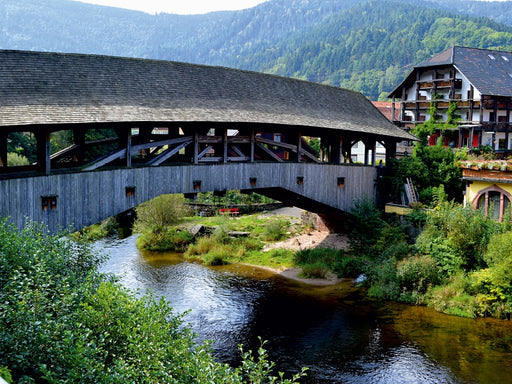 Historische Holzbrücke - Wahrzeichen von Forbach - CALVENDO Foto-Puzzle - calvendoverlag 29.99