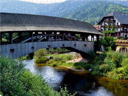 Historische Holzbrücke - Wahrzeichen von Forbach - CALVENDO Foto-Puzzle - calvendoverlag 29.99