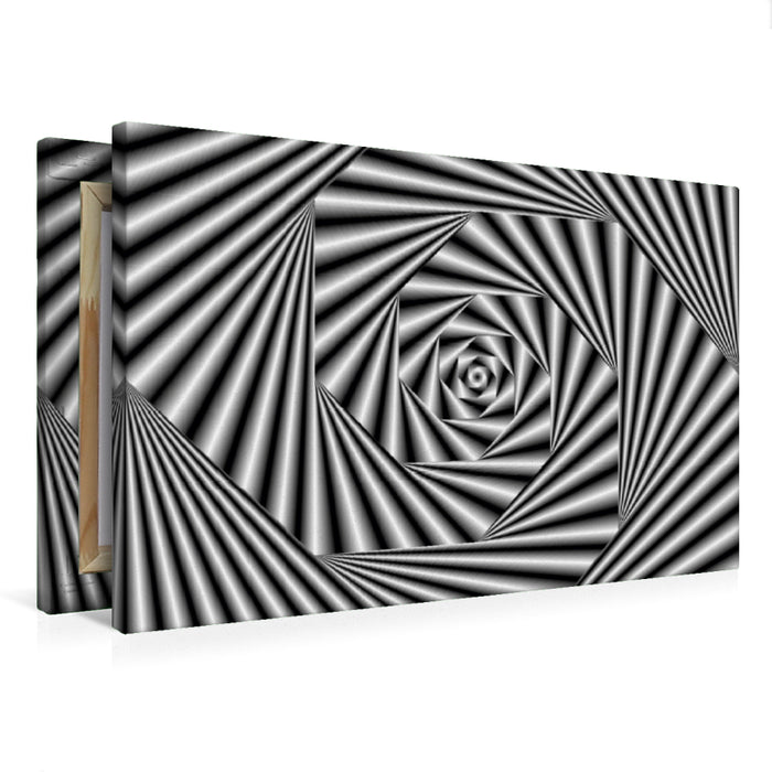 Premium Textil-Leinwand Premium Textil-Leinwand 75 cm x 50 cm quer Zebra-Illusion