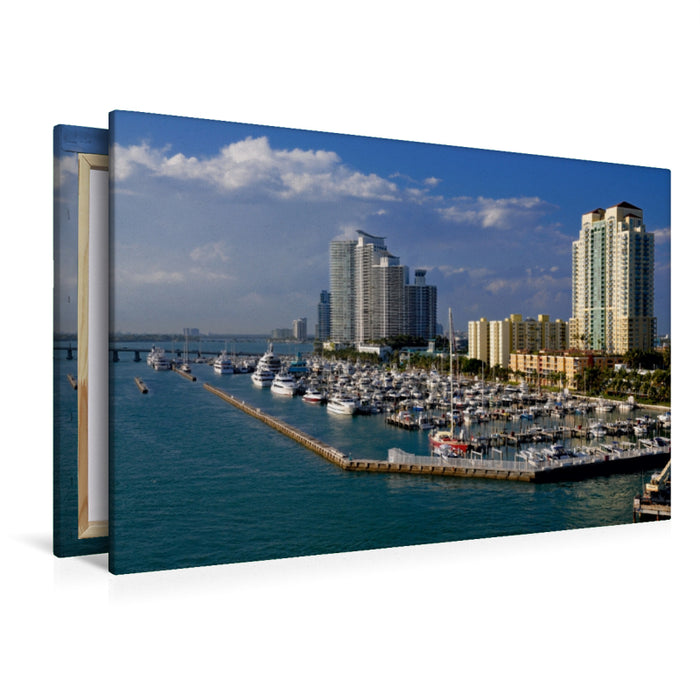 Premium Textil-Leinwand Premium Textil-Leinwand 120 cm x 80 cm quer Miami, Florida