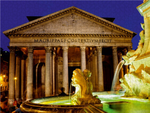 Piazza della Rotonda, Brunnen vor dem Pantheon - CALVENDO Foto-Puzzle - calvendoverlag 29.99