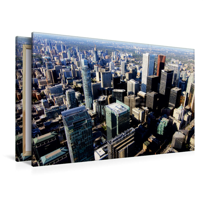 Premium Textil-Leinwand Premium Textil-Leinwand 120 cm x 80 cm quer Blick vom CN - Tower